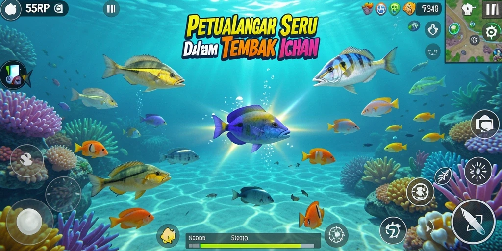 Tangkapan ikan yang mengesankan dalam gameplay 55RP.
