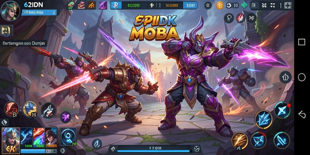 Screenshot gameplay 62IDN dengan pertarungan seru antar tim.