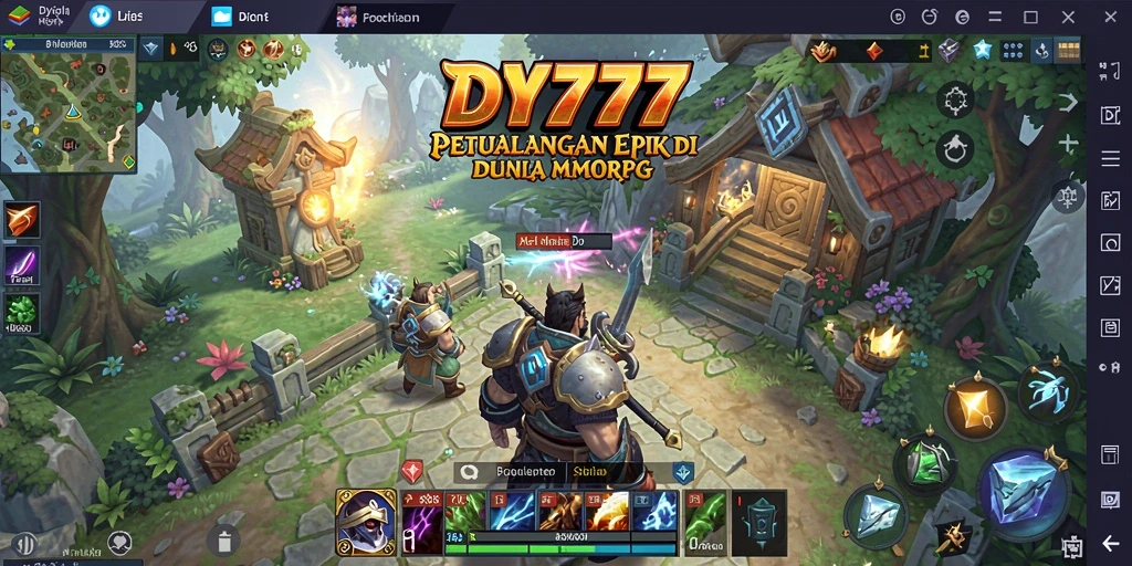 Screenshot gameplay DY777 yang mendebarkan dalam petualangan MMORPG.