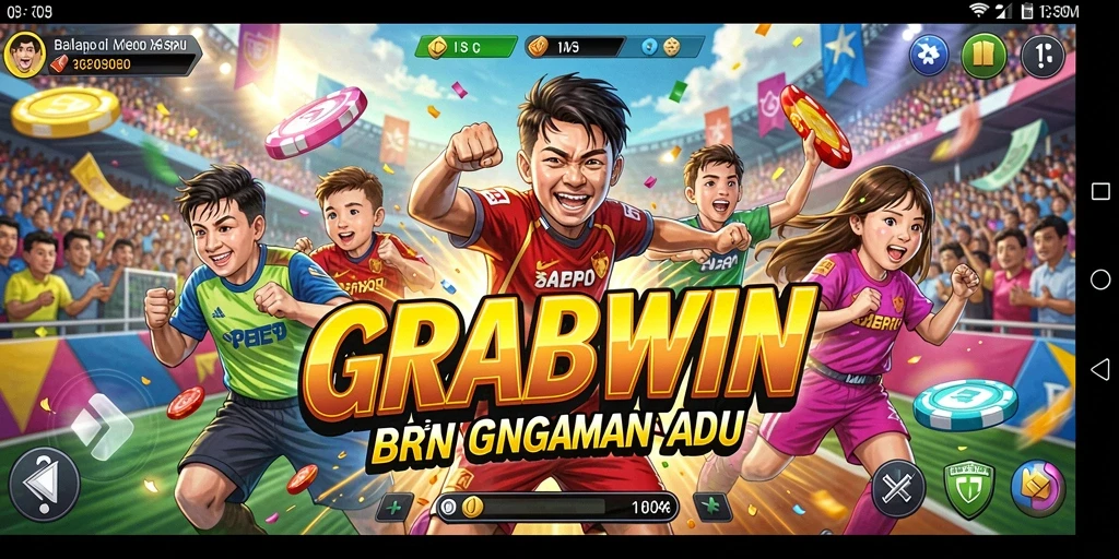 Tampilan gameplay yang mendebarkan dalam GRABWIN.