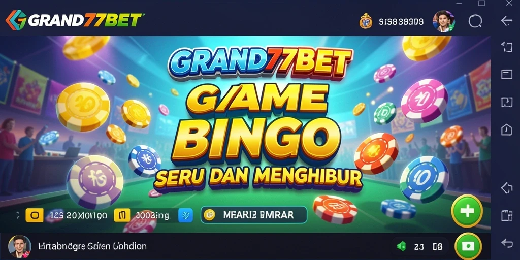 Tampilan menarik dari gameplay Bingo di GRAND77BET yang penuh warna.