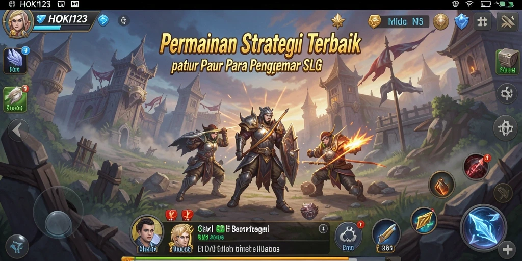 Tampilan epik dari gameplay HOKI123 dengan strategi pertempuran yang seru.