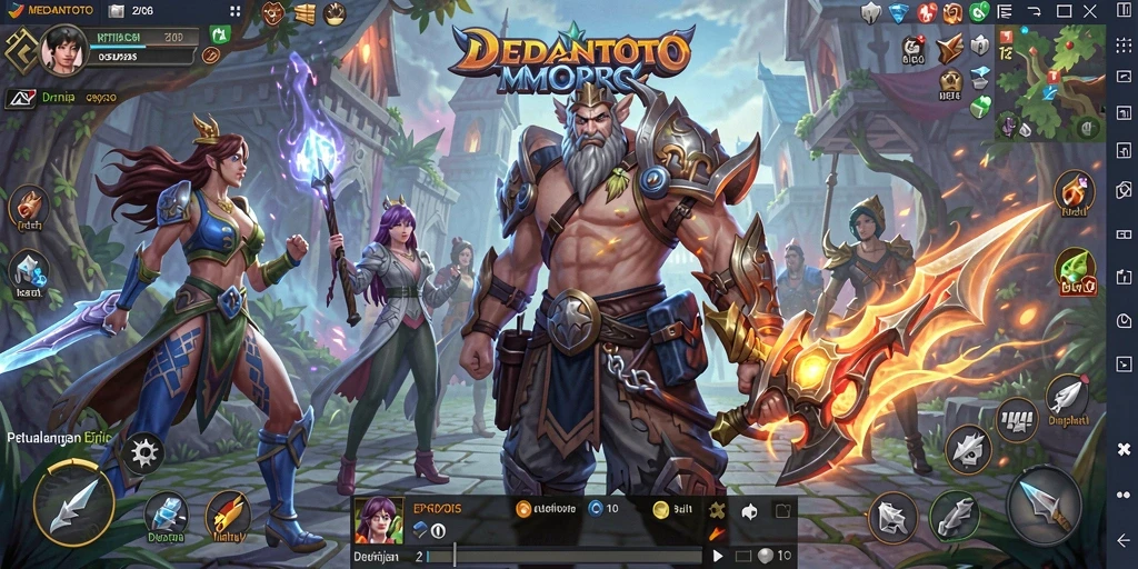 Tampilan utama gameplay MEDANTOTO dengan aksi seru di dunia MMORPG.