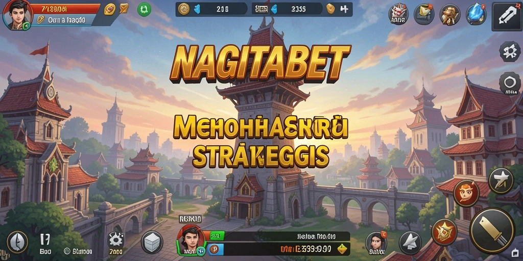 Tampilkan gameplay seru NAGITABET dengan menara yang strategis.
