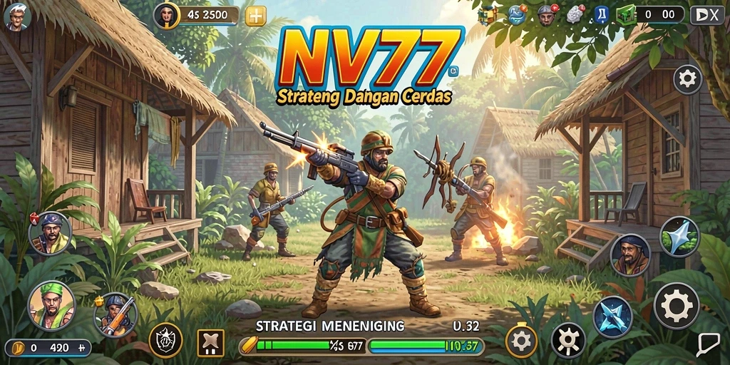 Tampilan gameplay NV77 yang menegangkan dan strategis.