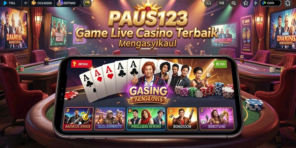 Tampilan langsung dealer profesional dalam permainan Live Casino.