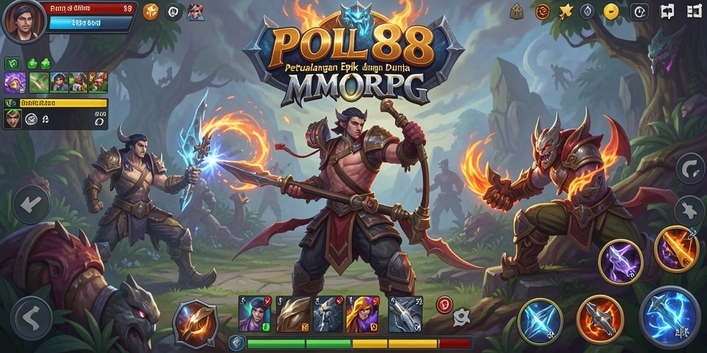 Tampilan gameplay POL88 yang penuh aksi dan strategi dalam dunia MMORPG.