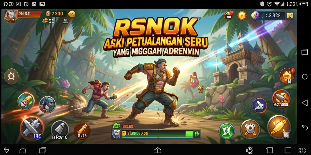 Screenshot gameplay RSNOK menunjukkan aksi mendebarkan dan tantangan yang seru.