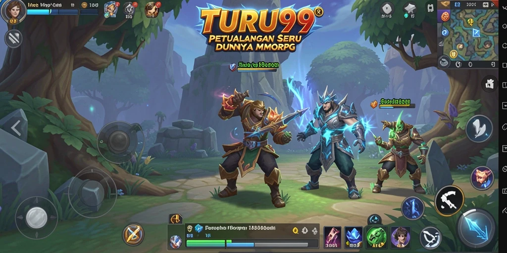 Menampilkan aksi seru dalam petualangan MMORPG TURU99.